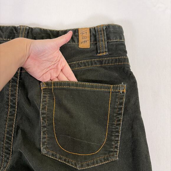 Tommy Hilfiger Women's Corduroy Hispter Boot Pants Sz. 12 Green Benfits Charity - Picture 11 of 11